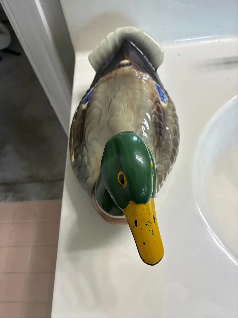 Vintage 1969 Ballantine's Scotch Whisky Mallard Duck Decanter.